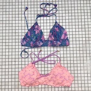 two victoria secret bathing suit tops